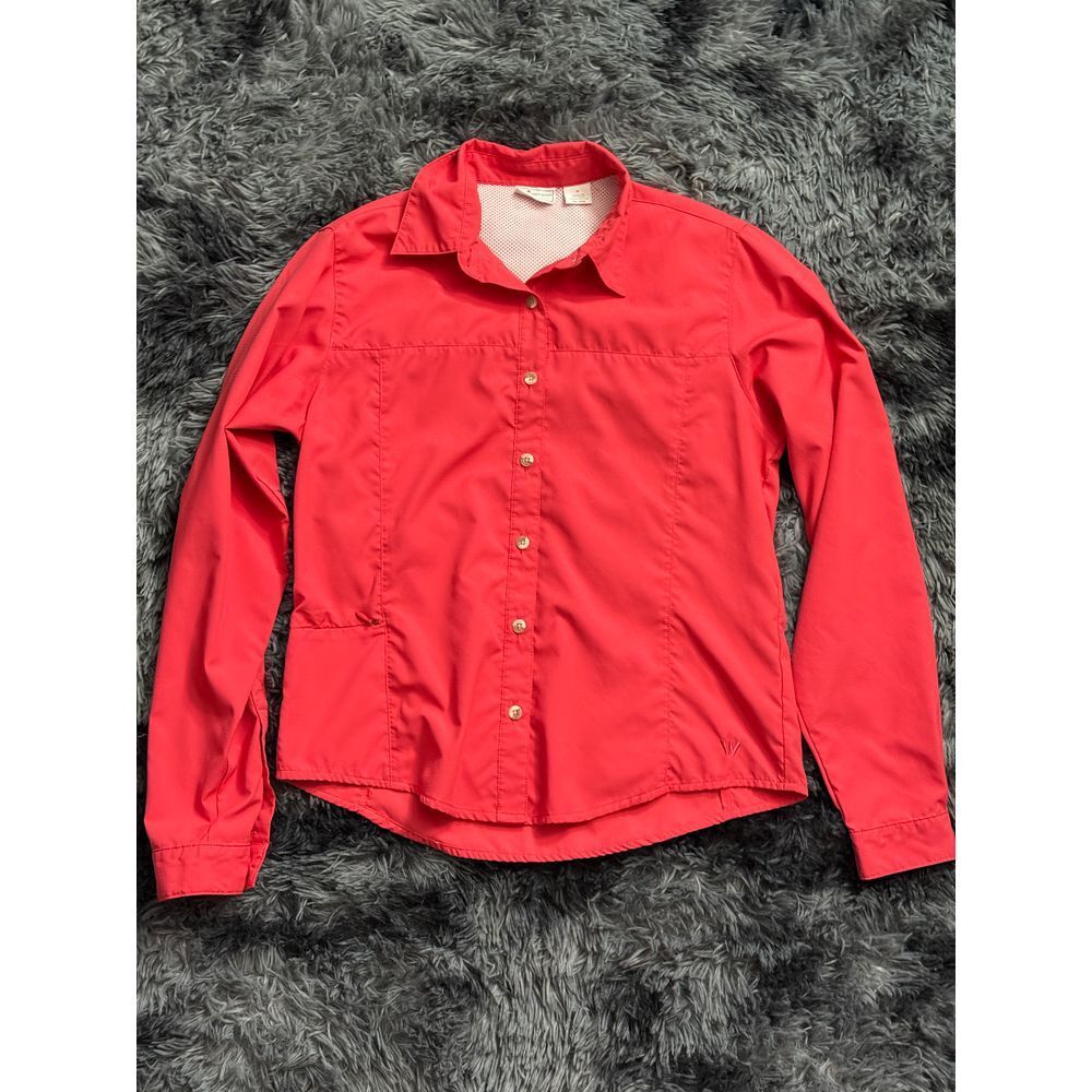 White Sierra Red Button Down Shirt